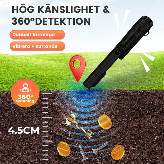 Vattentät metalldetektor