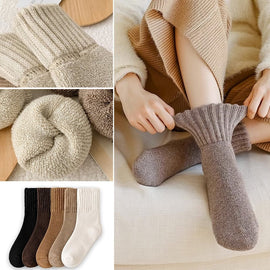 Mellanhöga ullstrumpor dam