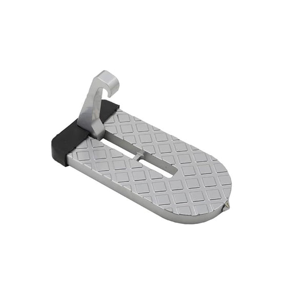 Fällbart bildörrsteg med nödhammare