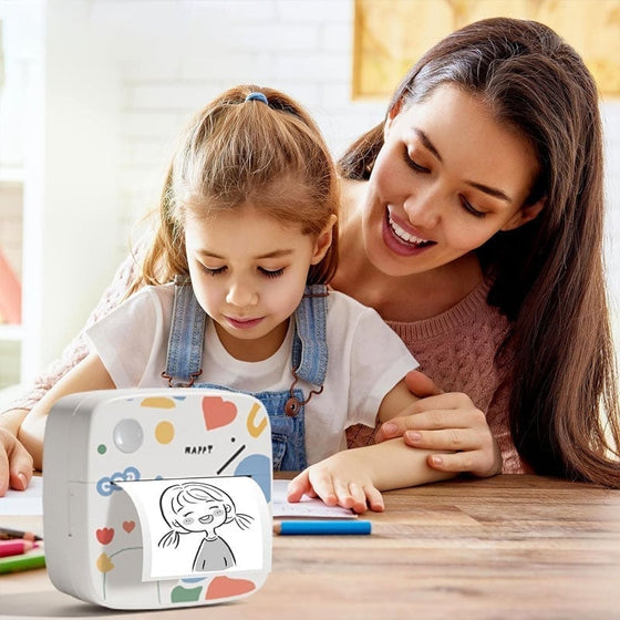 Mini Trådlös Bluetooth-etikettskrivare