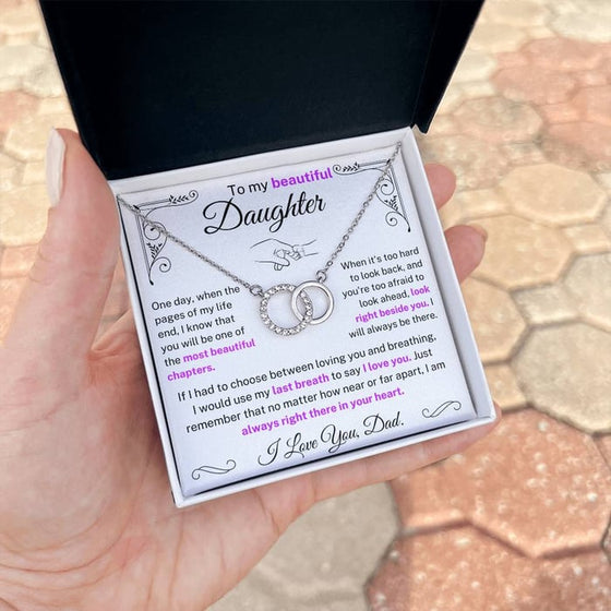 Dubbel cirkel hänge halsband för dotter