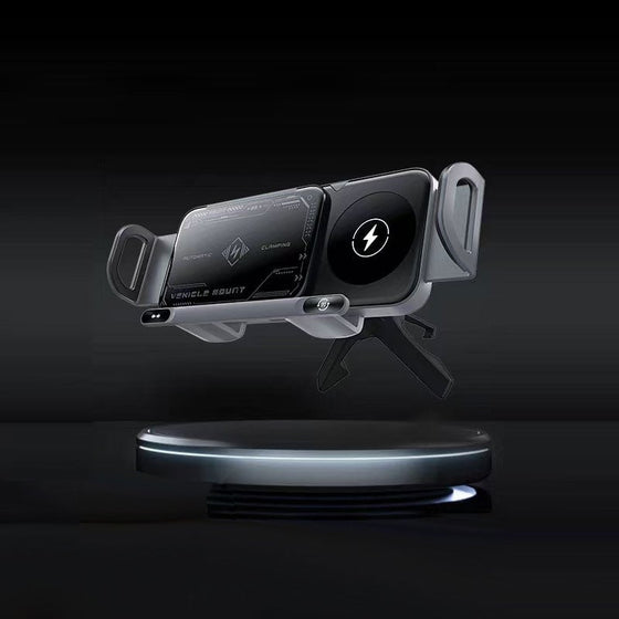 Vikbar bilhållare för mobiltelefon