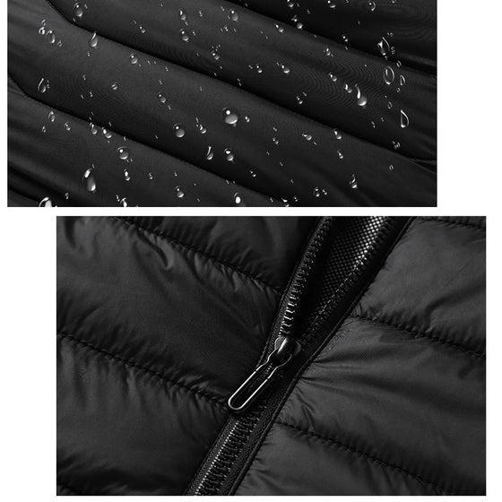 Bomullsrock med huva och USB-uppvärmning med nio zoner