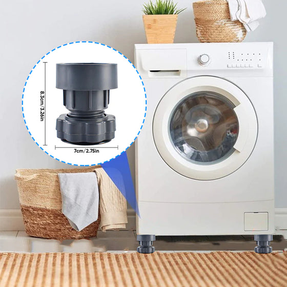 4 st Justerbar höjd tvättmaskinsstöd