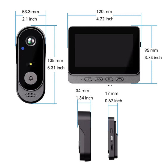 X8 Vattentät Videodörrklocka