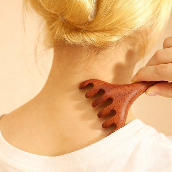 Sandelträ Meridiankam för Huvud och Nacke