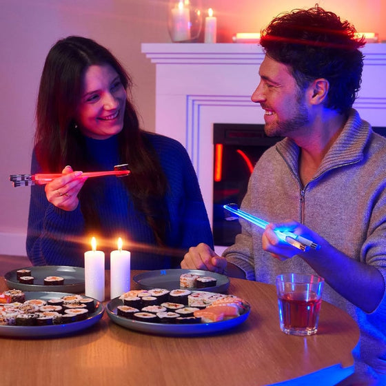 LED 9-färgers lysande ätpinnar