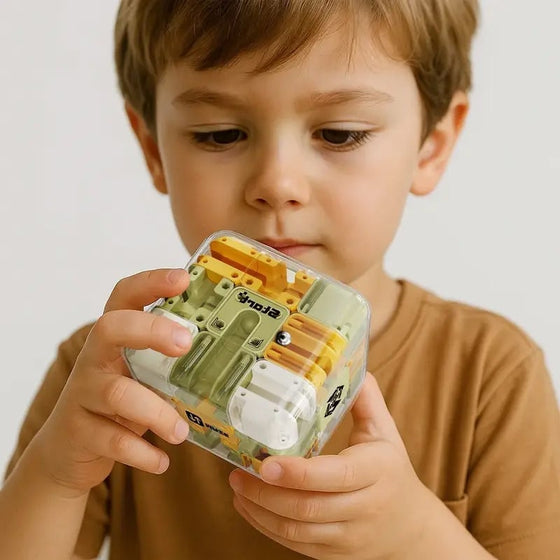 3D rullande boll labyrintkub