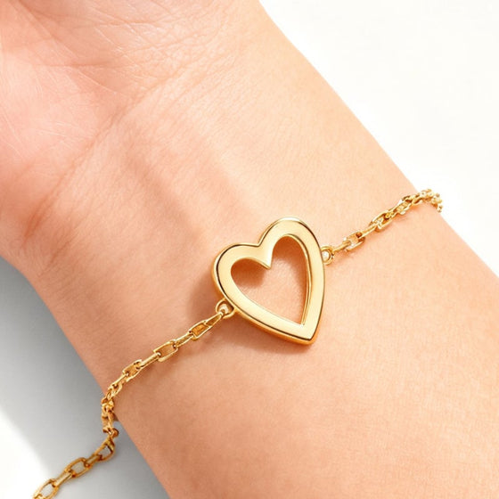 Hjärta-formad Ihålig Pendant Armbandset