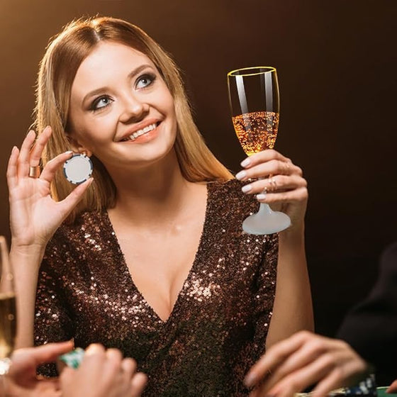 Självlysande champagneglas