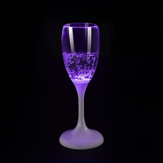 Självlysande champagneglas