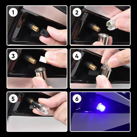 LED-lock för däckventiler