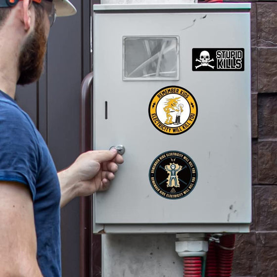 150st klistermärken skyddshjälmar (SNUSKIGA) för hjälmar och verktygslådor