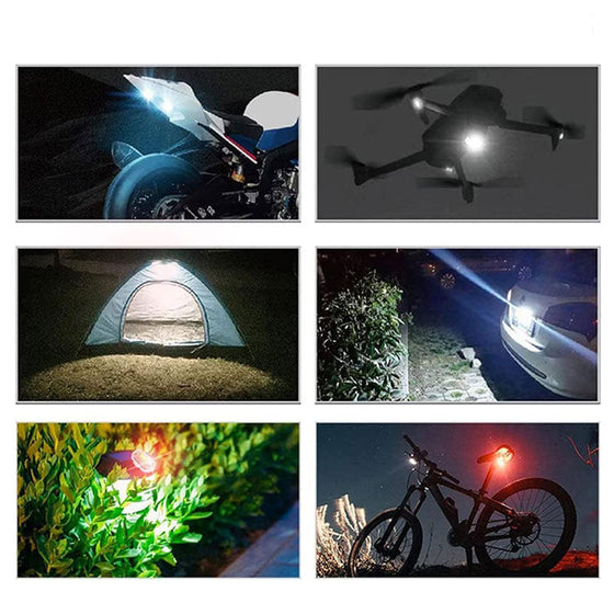 LED-strobelys för motorcyklar och cyklar