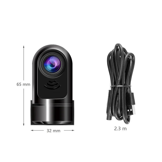 1080P HD 360° Roterande Mini ADAS Dashcam