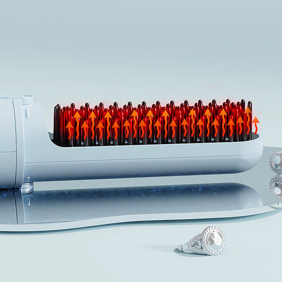 Trådlös Laddning Portabel Hårutjämnande Kamm