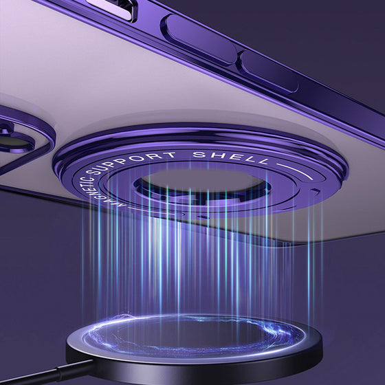 Magnetisk hållare med pläterat telefonfodral för iPhone