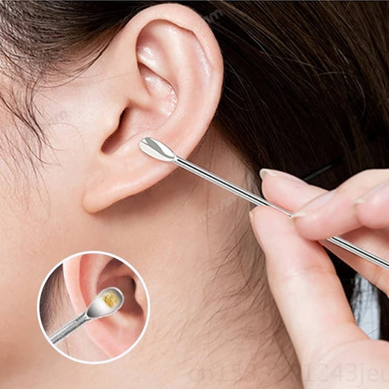 6-Pack Set Med Spiralformade öronmassageverktyg I Rostfritt Stål