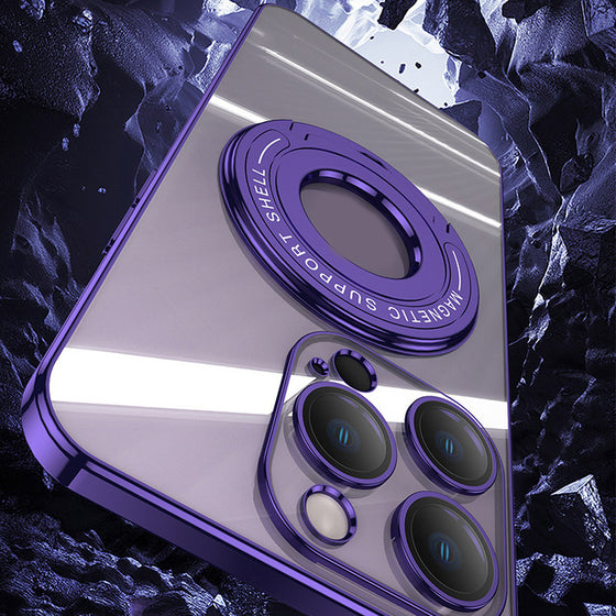 Magnetisk hållare med pläterat telefonfodral för iPhone