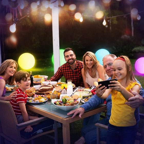 LED-ljus 16 färger lysande strandboll