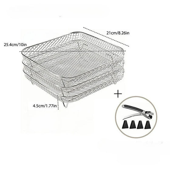 3-lagers stapelbart luftfryserack