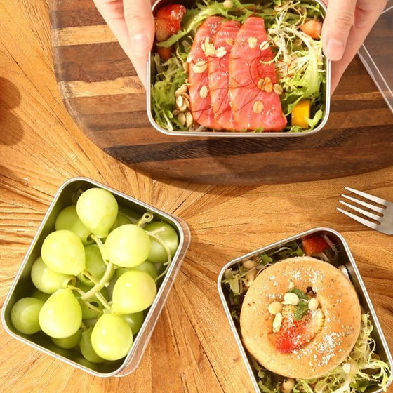 Förvaringsbehållare för livsmedel i rostfritt stål