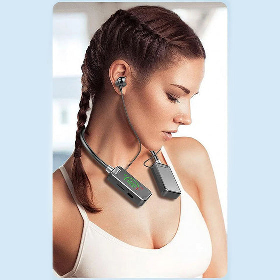 Bluetooth-headset med digital display och nackband