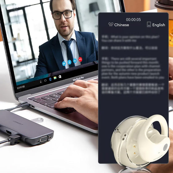 Trådlösa Bluetooth-öronsnäckor för översättning