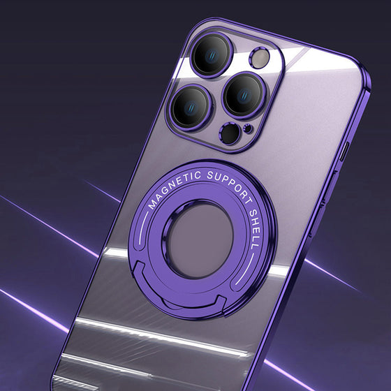 Magnetisk hållare med pläterat telefonfodral för iPhone