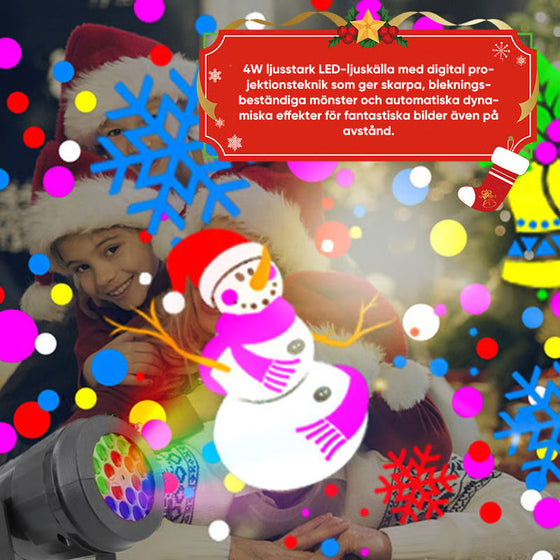 Julprojektionsmönsterlampa