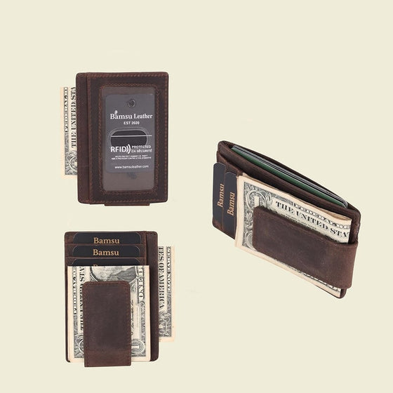 Anti-stöld Äkta Läder Multi-Kortfodral