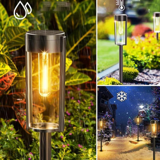 Solcellslampor för trädgården med varmt sken