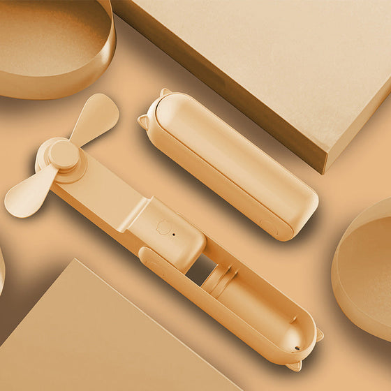 2-i-1 bärbar handhållen fläkt