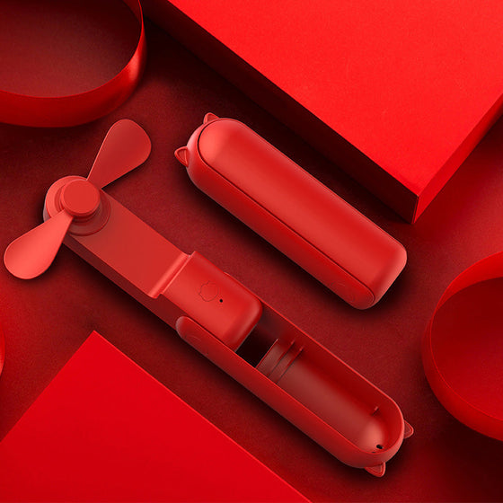 2-i-1 bärbar handhållen fläkt