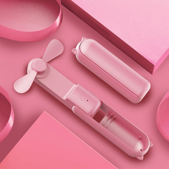 2-i-1 bärbar handhållen fläkt