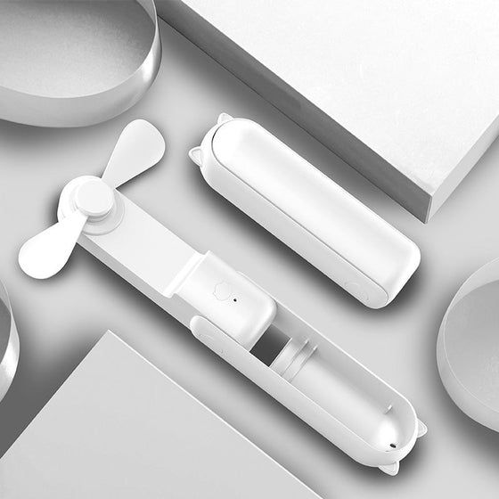 2-i-1 bärbar handhållen fläkt