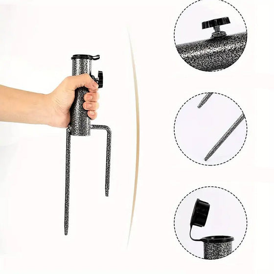 Kraftigt justerbart spiralformigt markankare paraplyhållare