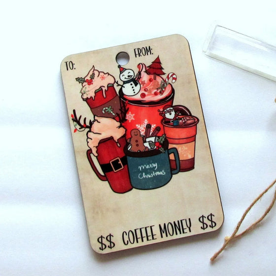 Julklappshållare med jultomte