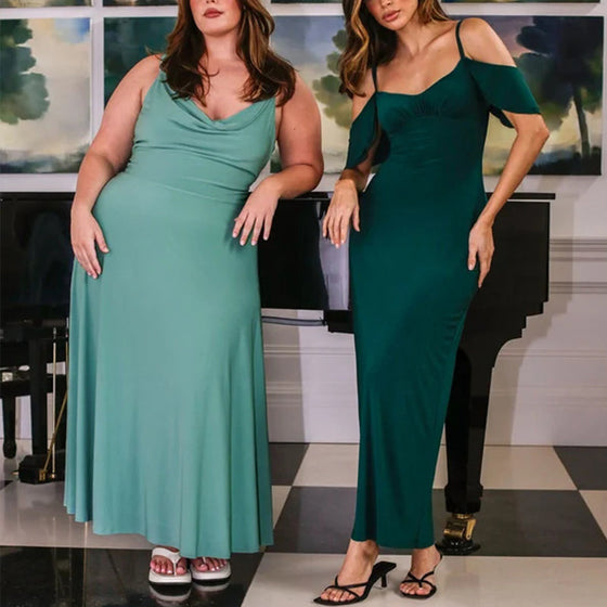 Maxiklänning med drapering