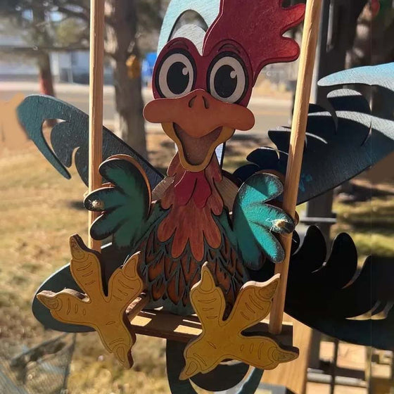 Trädgårdsdekoration med vindpinnar med djur