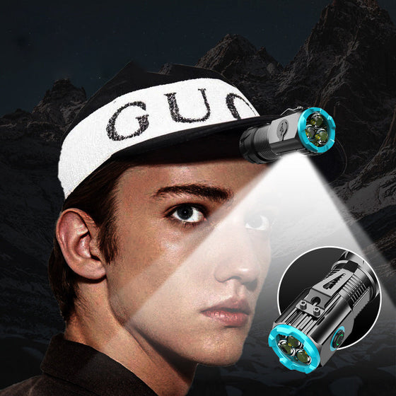 Ficklampa med magnetisk kapsylklämma för utomhusbruk