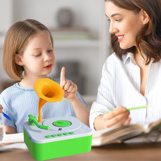 Sagomaskin med fonograf för tidig utbildning för bar