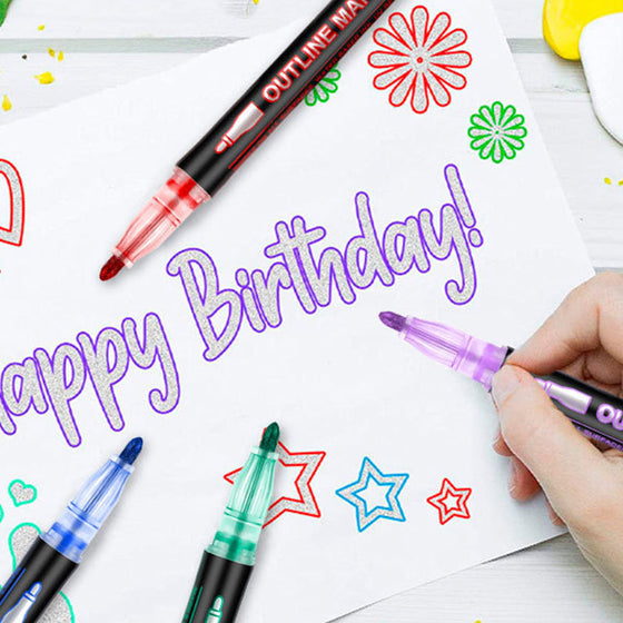 Färgläggande ljuspenna Graffiti Markeringspennor