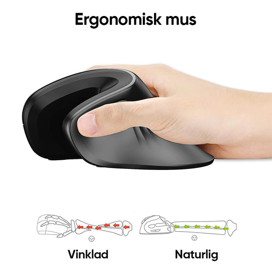 Tyst Ergonomisk Mus för handledsavlastning