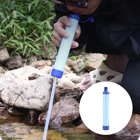 Nödvattenrenare för utomhusbruk sugrör