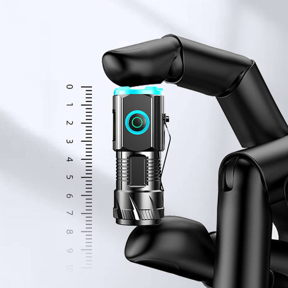 Ficklampa med magnetisk kapsylklämma för utomhusbruk