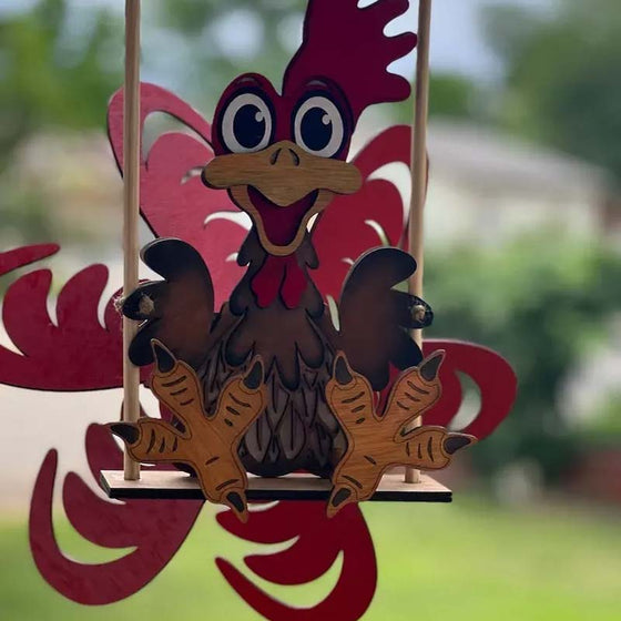 Trädgårdsdekoration med vindpinnar med djur