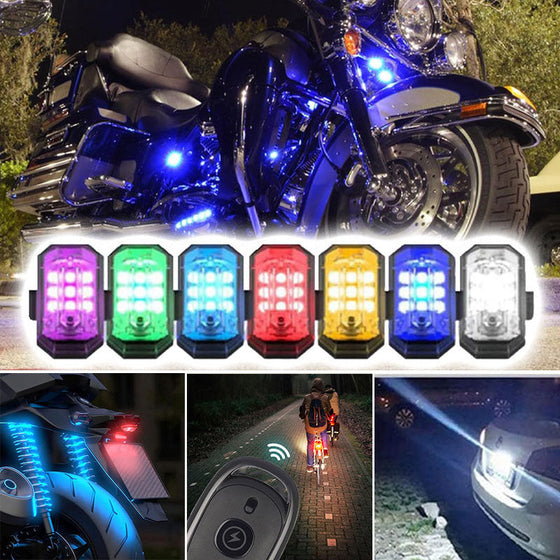 LED-strobelys för motorcyklar och cyklar