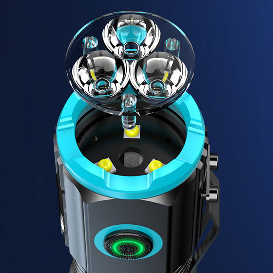 Ficklampa med magnetisk kapsylklämma för utomhusbruk