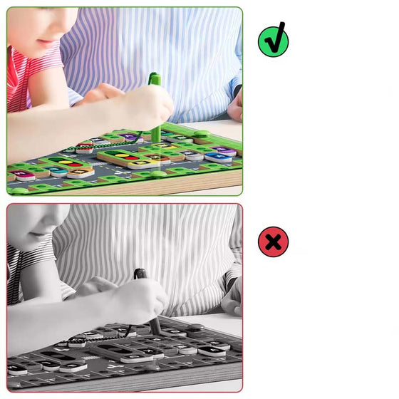 Magnetisk alfabetisk bilparkleksak